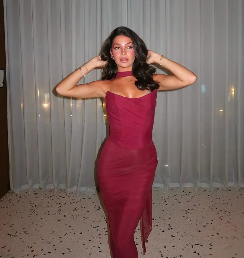 Tamsin | Strapless Bodycon Maxi Dress