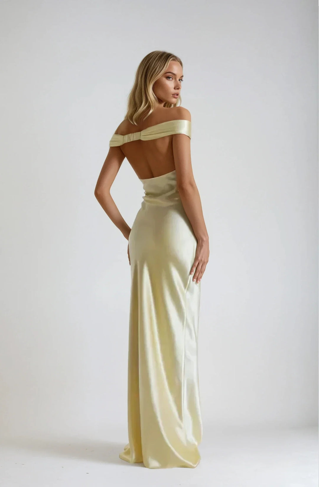 Poppy | Satin Backless Maxi Dress