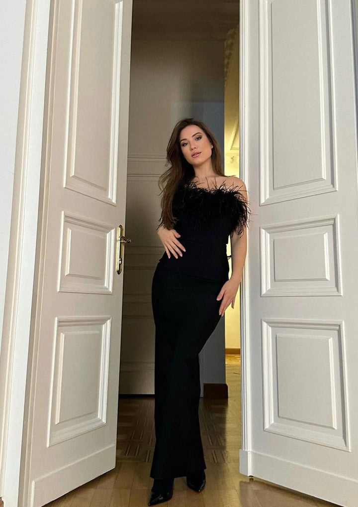 Oriana | Luxurious Feather Dress