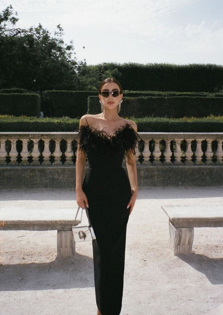 Oriana | Luxurious Feather Dress