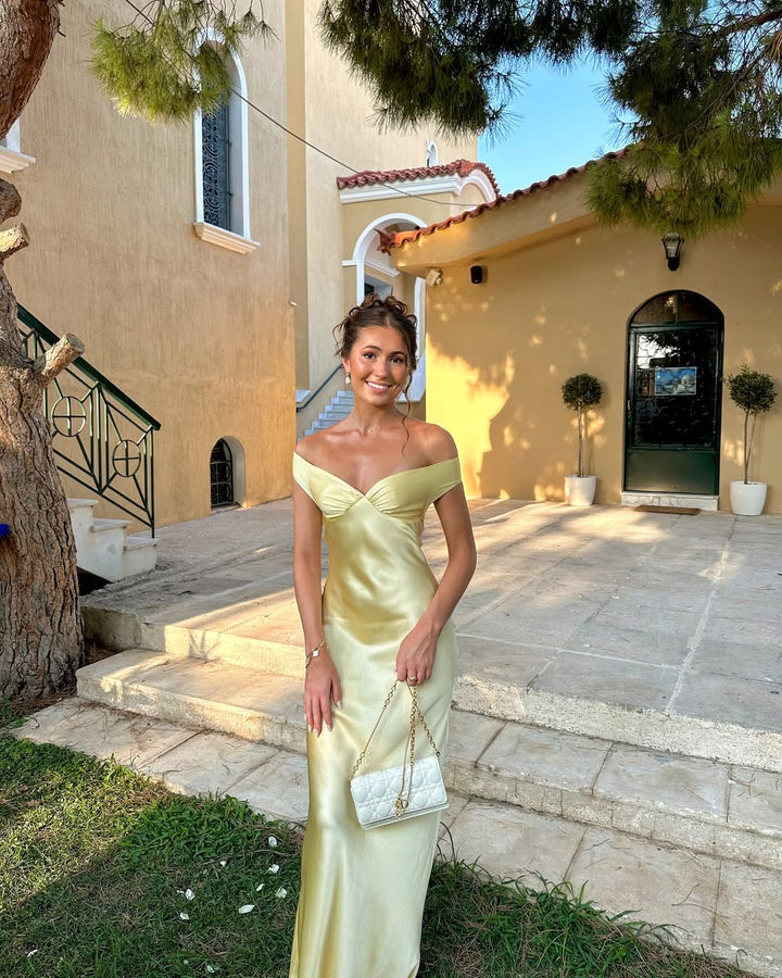 Poppy | Satin Backless Maxi Dress