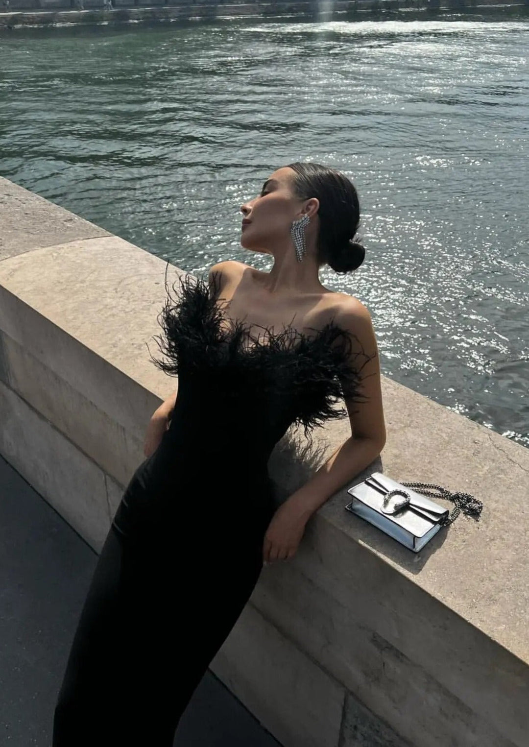 Oriana | Luxurious Feather Dress