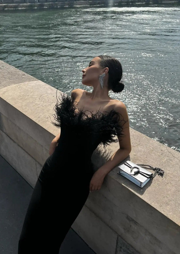 Oriana | Luxurious Feather Dress