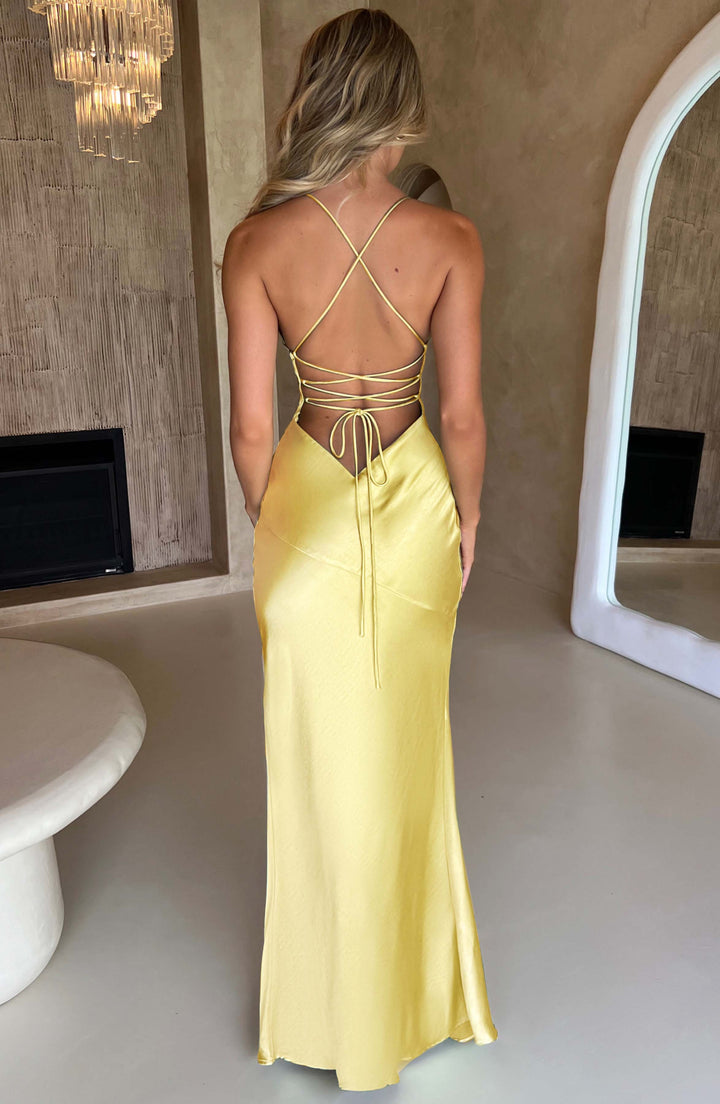 Alisa | Satin Maxi Dress