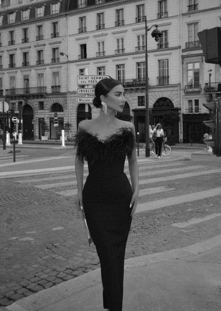 Oriana | Luxurious Feather Dress