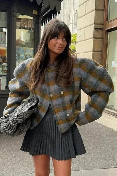 Miah | Bold Plaid Jacket