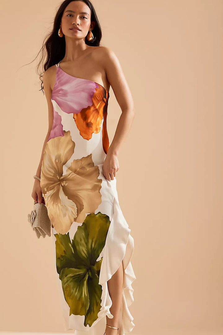 Abby | One Shoulder Floral Dress