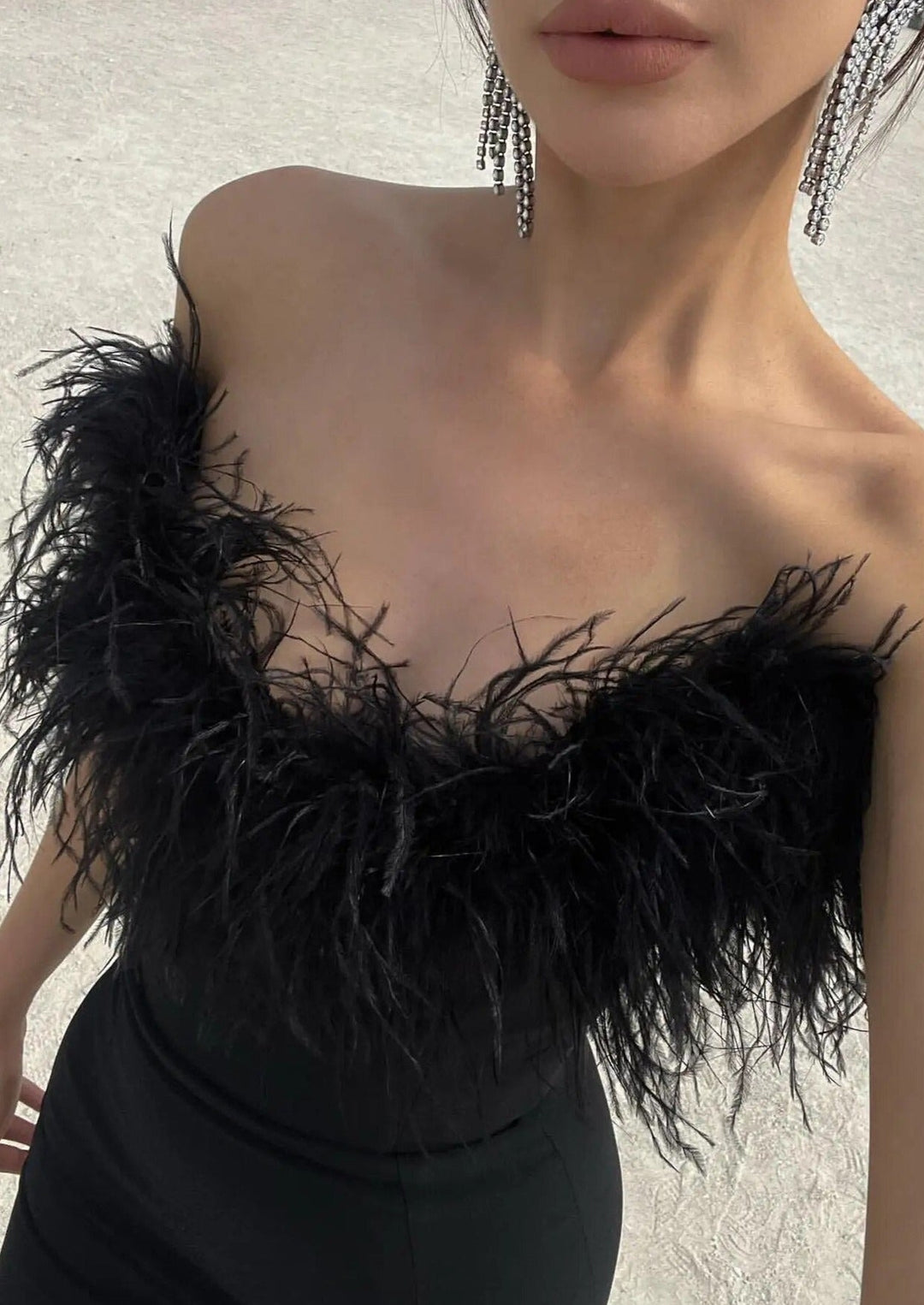 Oriana | Luxurious Feather Dress