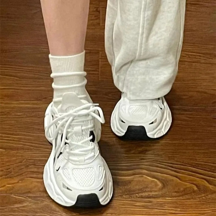 Poppy | Chunky White Sneakers