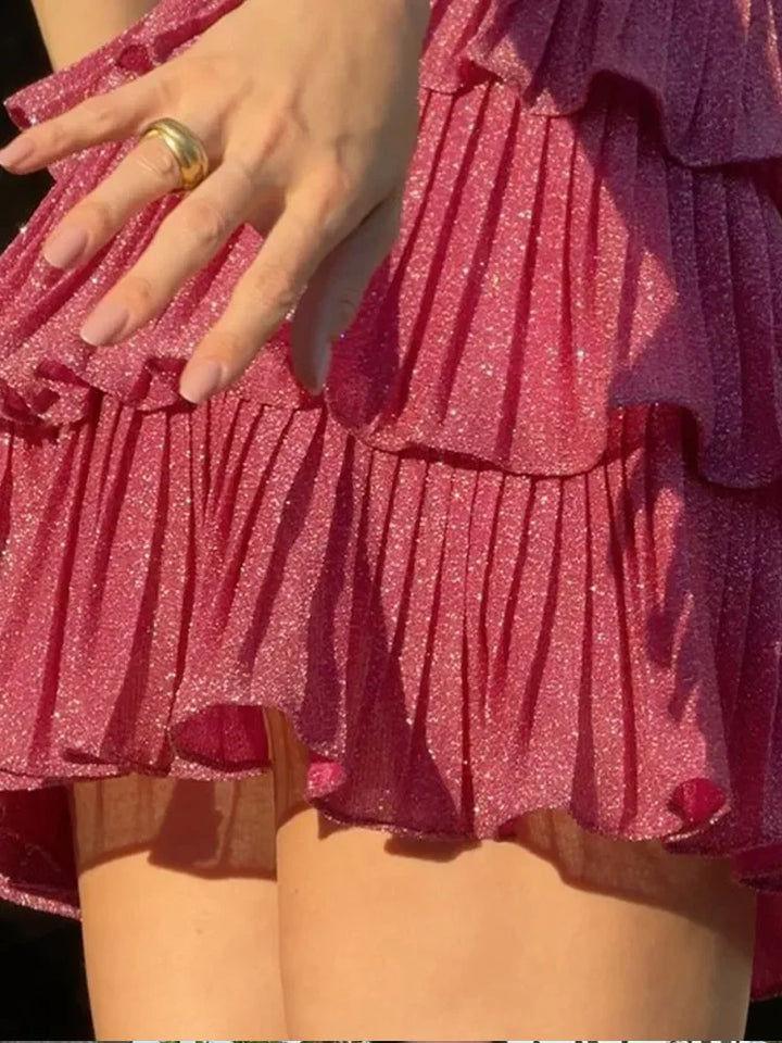 Zaina | Sparkly Ruffle Dress