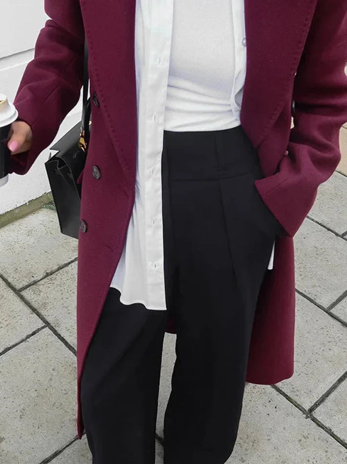 Alejandra | Deep Burgundy Overcoat
