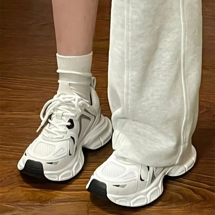 Poppy | Chunky White Sneakers