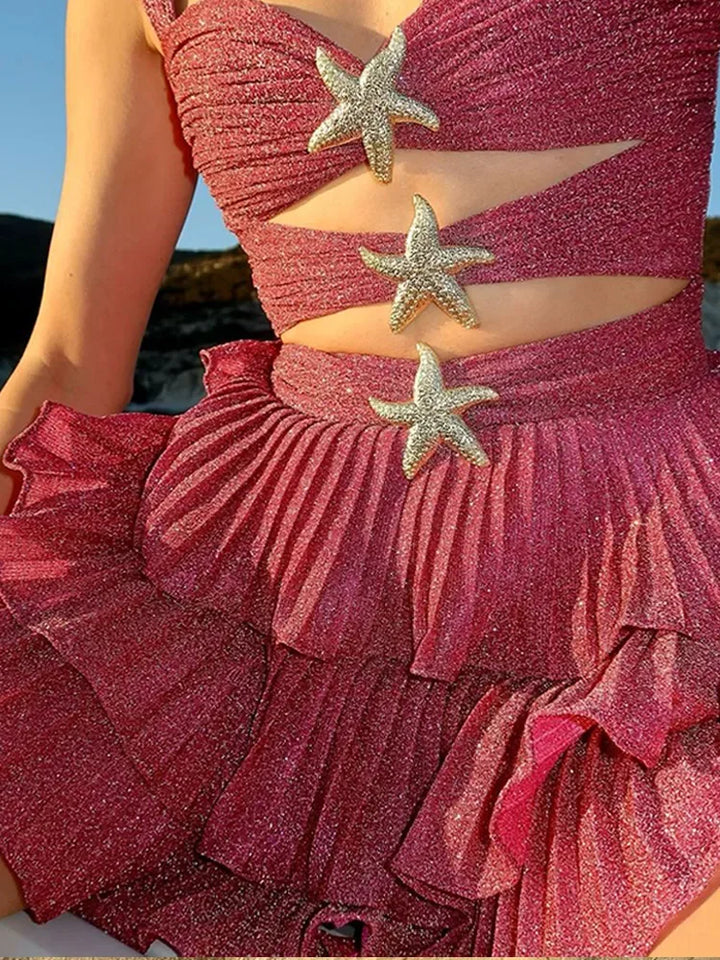 Zaina | Sparkly Ruffle Dress