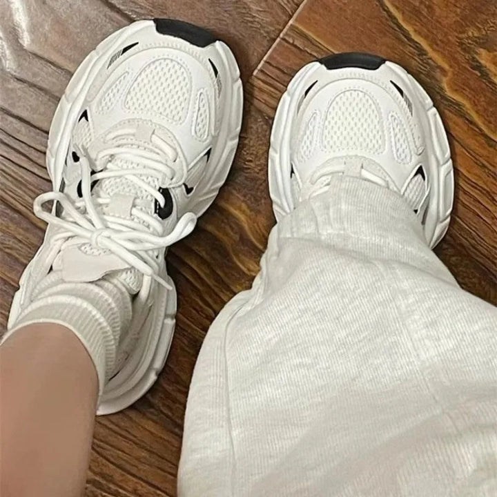Poppy | Chunky White Sneakers