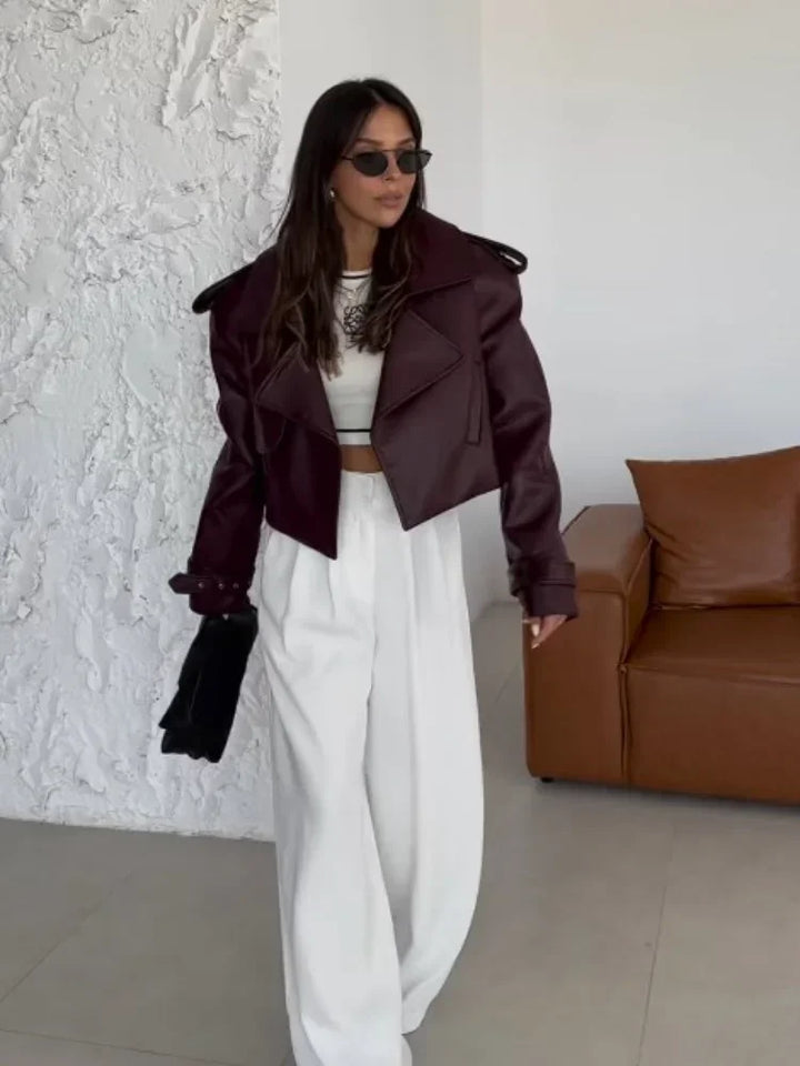 Jayde | Oversized Burgundy Coat