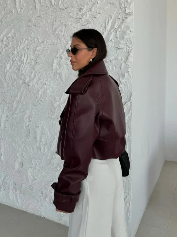 Jayde | Oversized Burgundy Coat