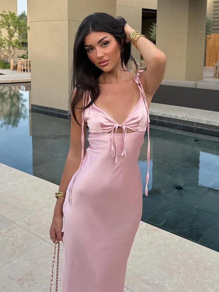 Beryl | Satin Maxi Dress