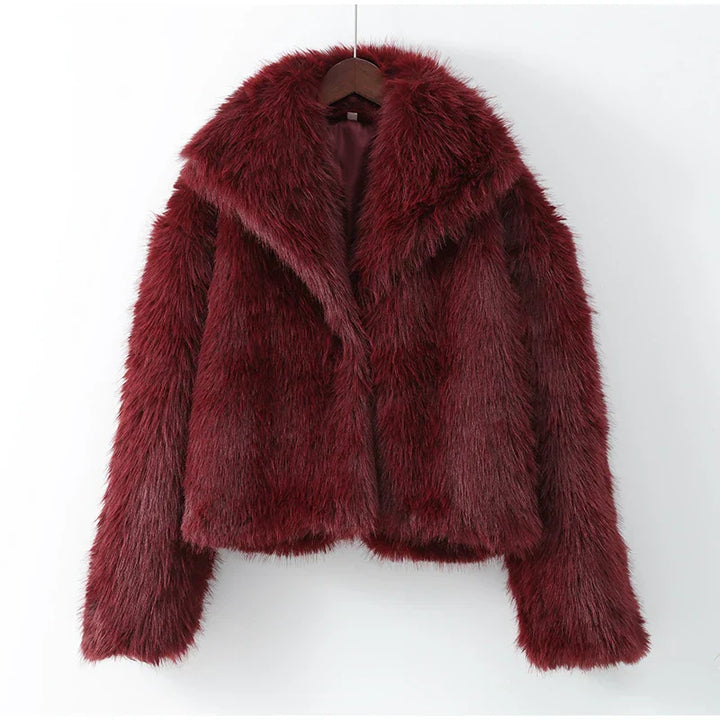Amaris | Burgundy Faux Fur Coat