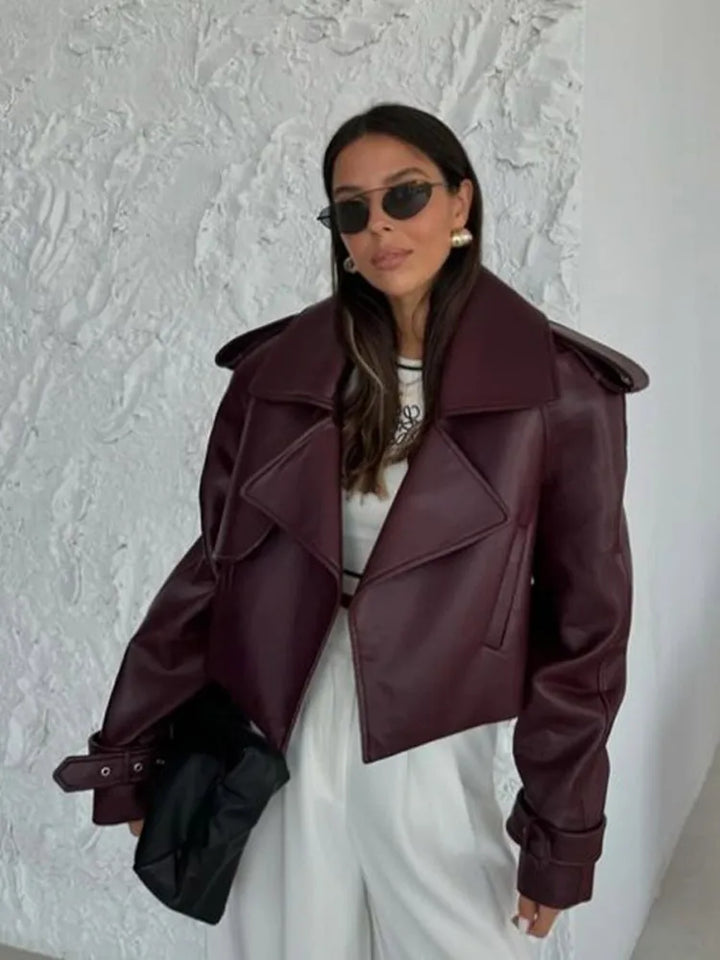 Jayde | Oversized Burgundy Coat