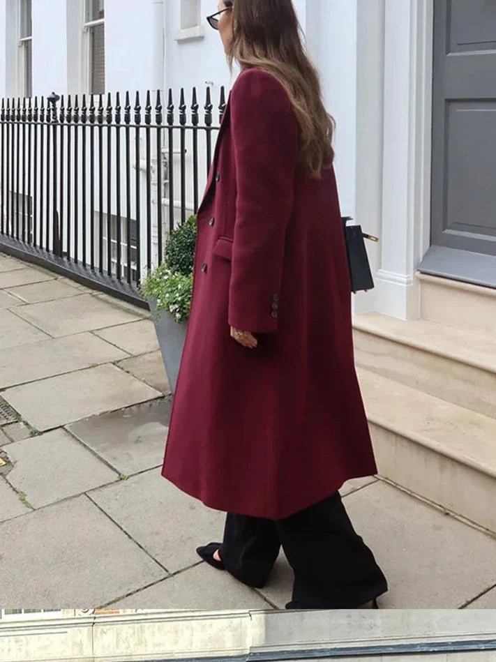 Alejandra | Deep Burgundy Overcoat