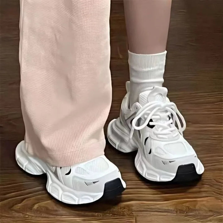 Poppy | Chunky White Sneakers