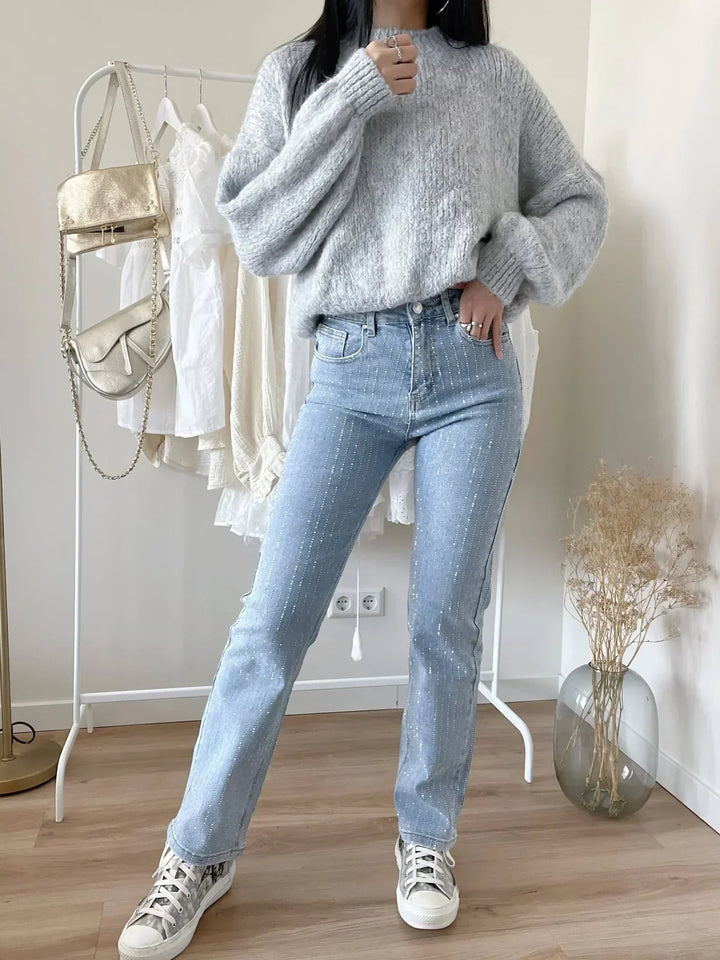 Francesca | Glitter-Stripe Jeans