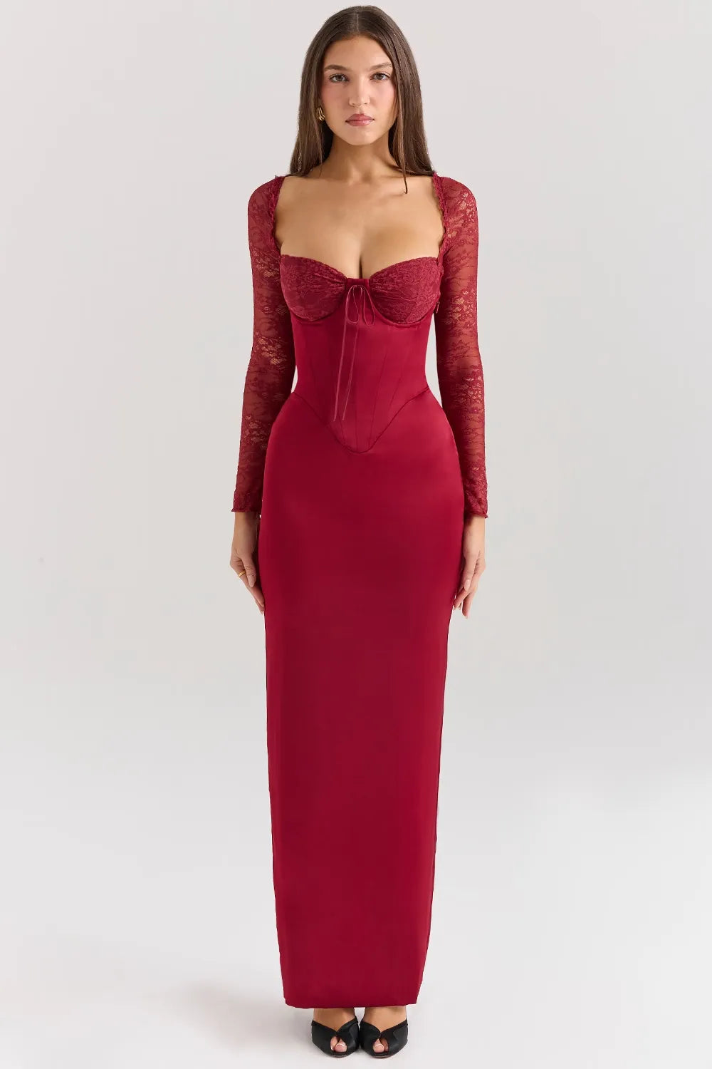 Aspen | Satin Lace Dress