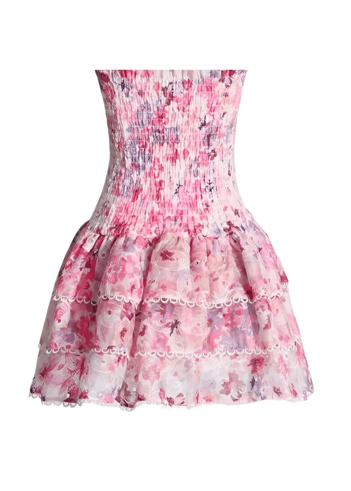 Mandy | Strapless Floral Dress